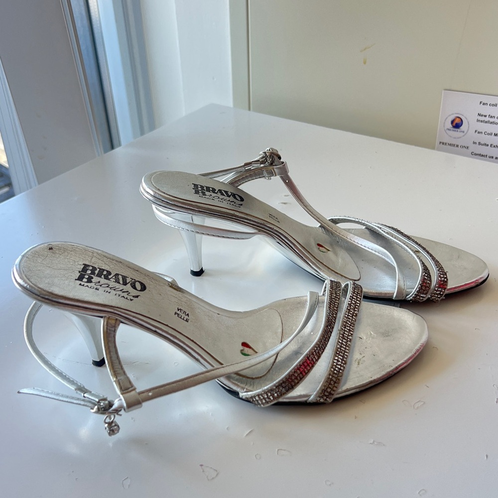 Brown’s Silver Embellished Women's Heels